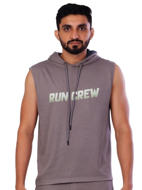 FREECULTR Men Printed Hooded Pullover Sleeveless Sweatshirt