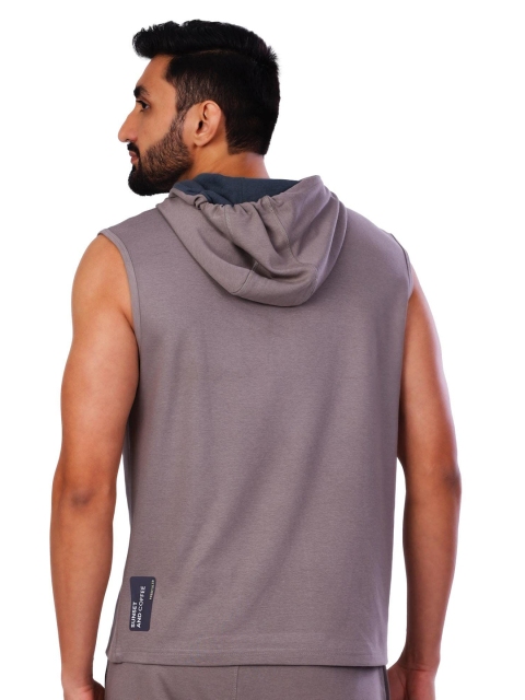 FREECULTR Men Printed Hooded Pullover Sleeveless Sweatshirt - Image 5