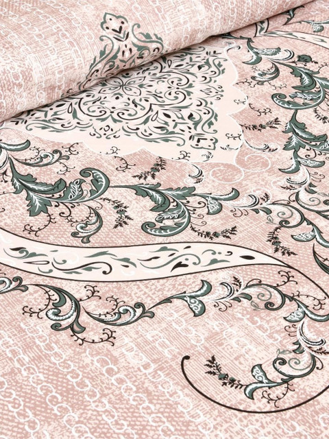 HOME HEAVENS Pink 3 Piece Ethnic Motifs Cotton Double King Superfine Bedding Set - Image 5