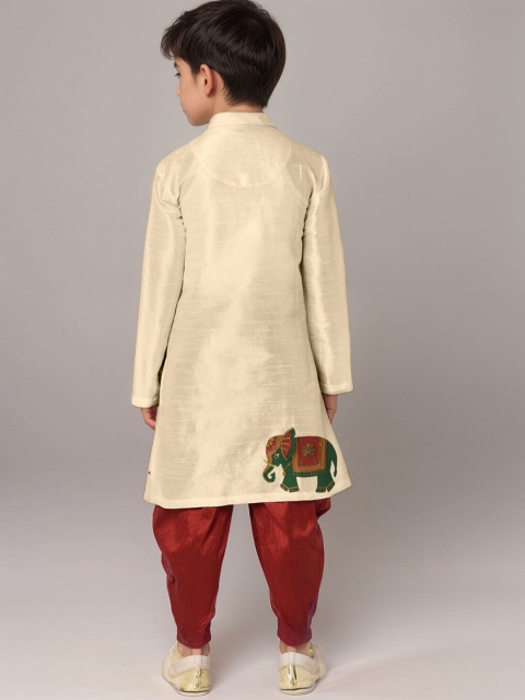 DEVOILER Boys Abstract Printed Mandarin Collar Straight Kurta - Image 4