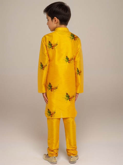 DEVOILER Boys Abstract Printed Mandarin Collar Straight Kurta - Image 4