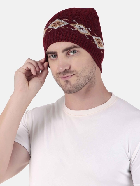 WILD WEST Men Self Design Woollen Beanie - Image 2