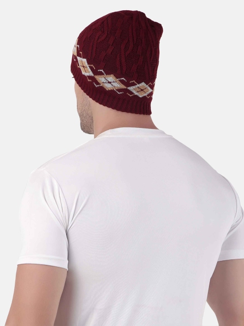 WILD WEST Men Self Design Woollen Beanie - Image 4