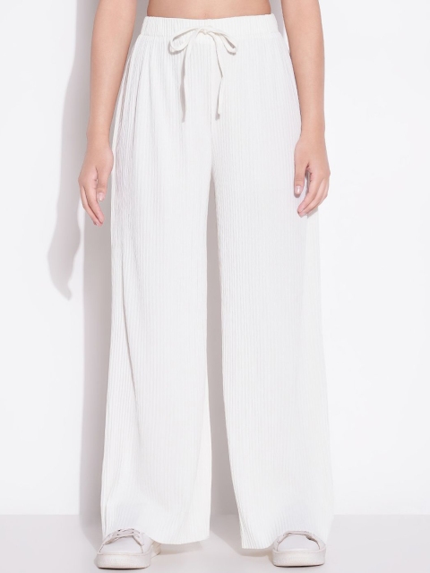 SHOWOFF Women Comfort Mid-Rise Parallel Trousers