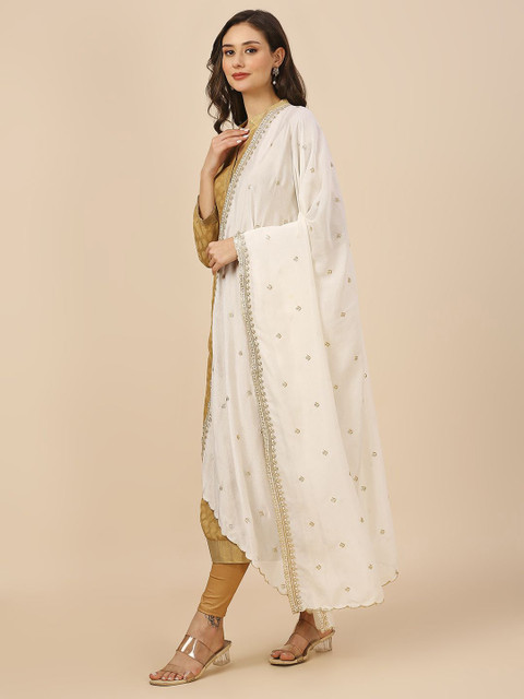 Dupatta Bazaar Floral Embroidered Sequinned Dupatta