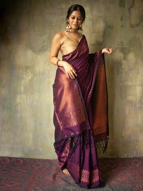 zinzraa Woven Design Zari Kanjeevaram Saree