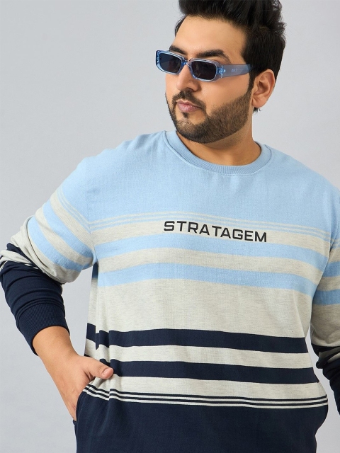 AUSTIVO Men Striped Sweatshirt