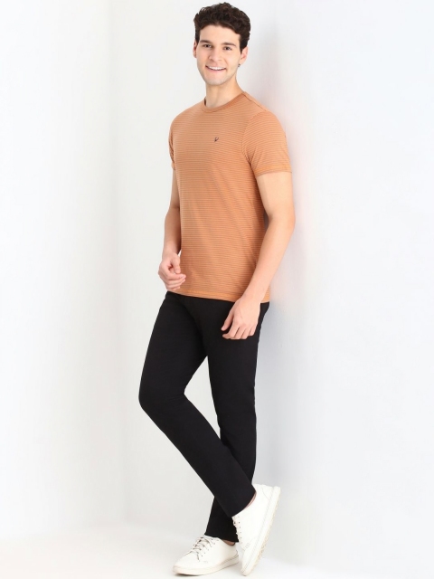 Allen Solly Men Striped Round Neck Cotton Slim Fit T-shirt - Image 5