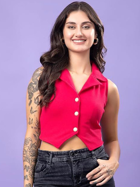 Popwings V Neck Sleeveless Waistcoat