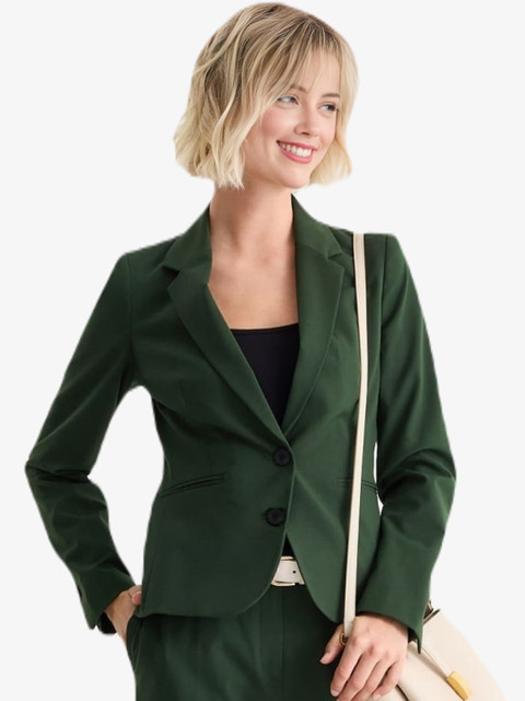 BAESD Notched Lapel Collar Single-Breasted Blazer