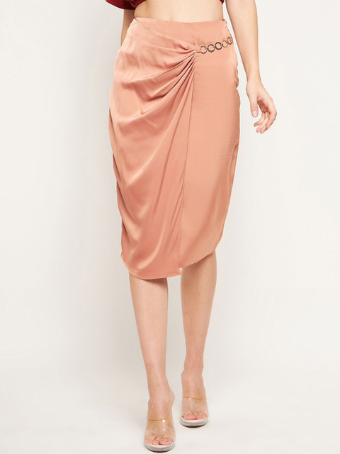 Madame Women Wrap Knee-Length Skirts