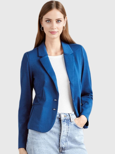 BAESD Notched Lapel Collar Single Breasted Blazer