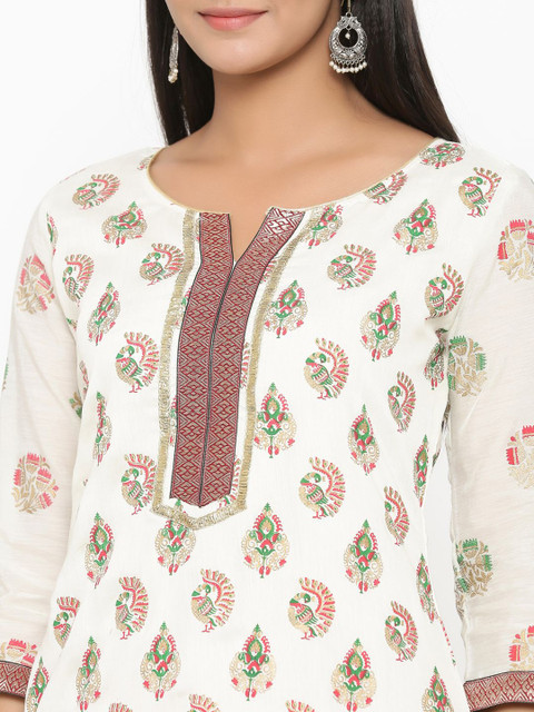 Anouk Ethnic Motifs Printed Regular Straight Kurta with Sharara - Image 2