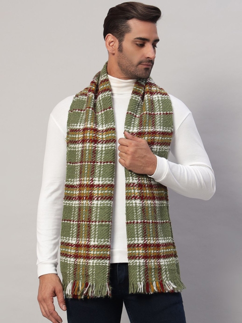 HANDICRAFT PALACE Men Merino Wool Checked Mufflers