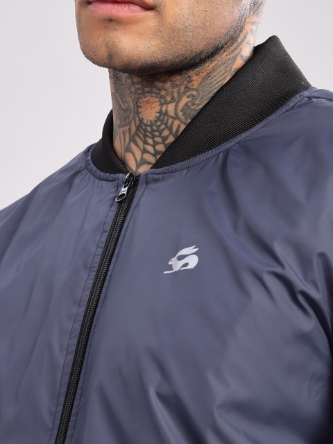 ADRO Men Stand Collar Solid Casual Bomber Jacket - Image 2