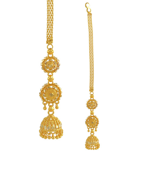 MEMOIR Gold-Plated Dome Shaped Beaded Jhumkas