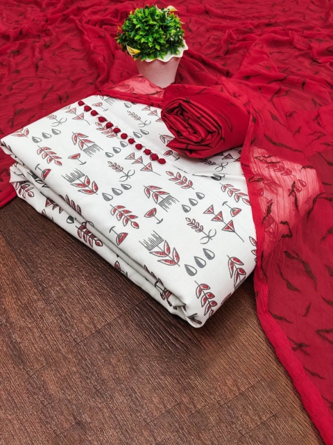KALINI Floral Printed Unstitched Dress Material