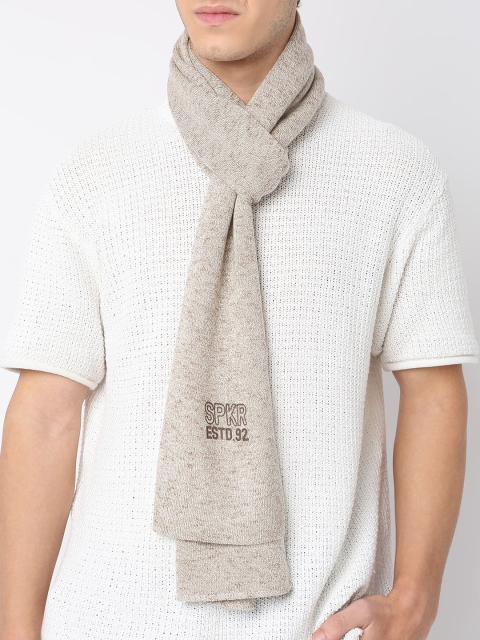 SPYKAR Men Acrylic Woolen Camel Muffler - Image 2