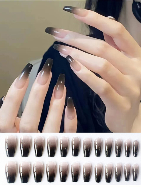 Secret Lives 24-Pcs Long Tran Fake Nails