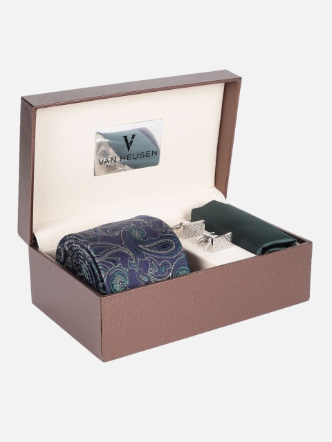 Van Heusen Men Tie Pocket Square And Cufflink