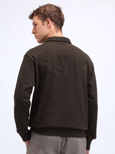 Flying Machine Men Shirt Collar Cotton Sweatshirt - Image 4