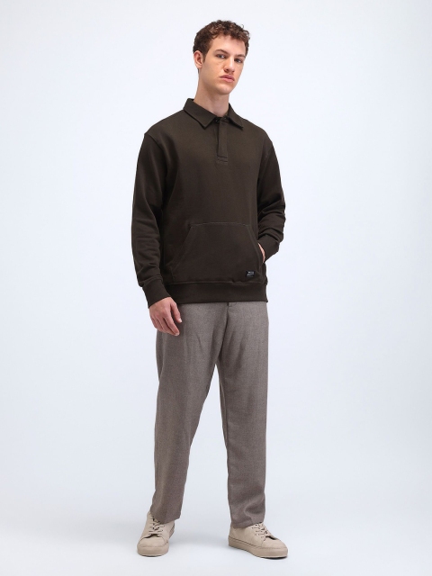 Flying Machine Men Shirt Collar Cotton Sweatshirt - Image 5