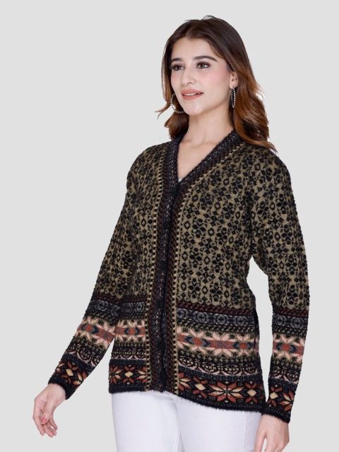 aarbee Women Abstract Printed Winter Cardigan - Image 4