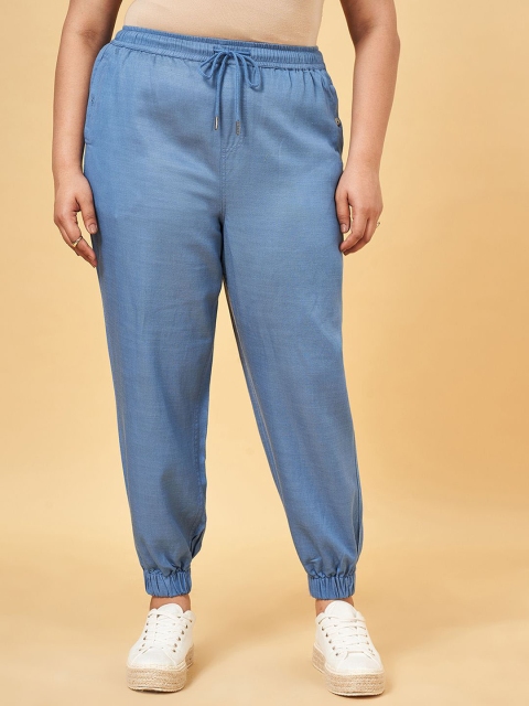 Honey Curvytude by Pantaloons Mid-Rise Jogger Trousers
