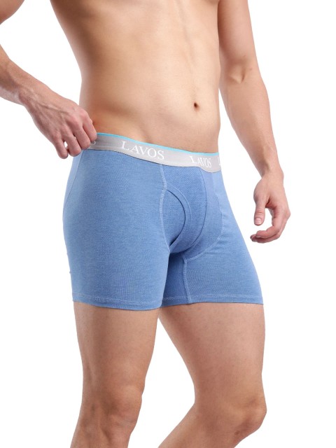 LAVOS Cotton Solid Mid-Rise Bamboo Antimicrobial Trunk-LM2003NAUTICALBLUEHEATHER-S - Image 2