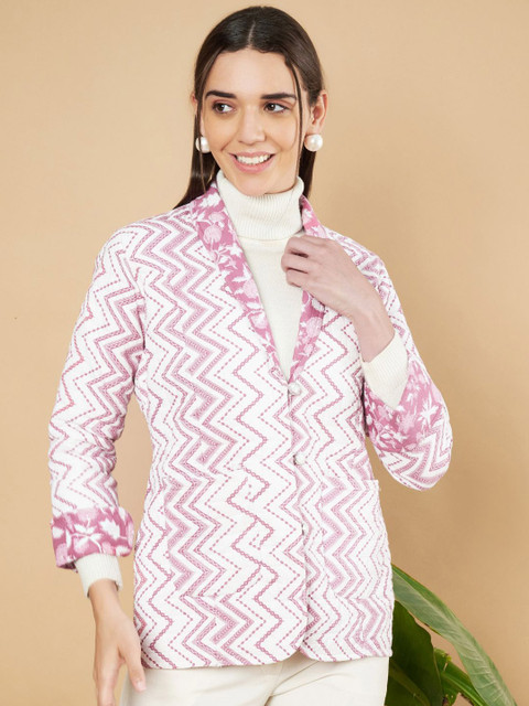 COTLAND FASHION Printed Shawl Collar Single Breasted Comfort Fit Cotton Blazers