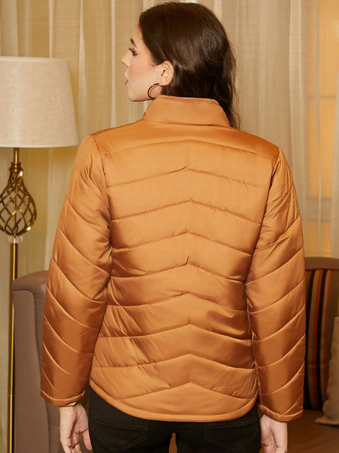 Campus Sutra Women Mock Collar Solid Casual Padded Jacket - Image 4