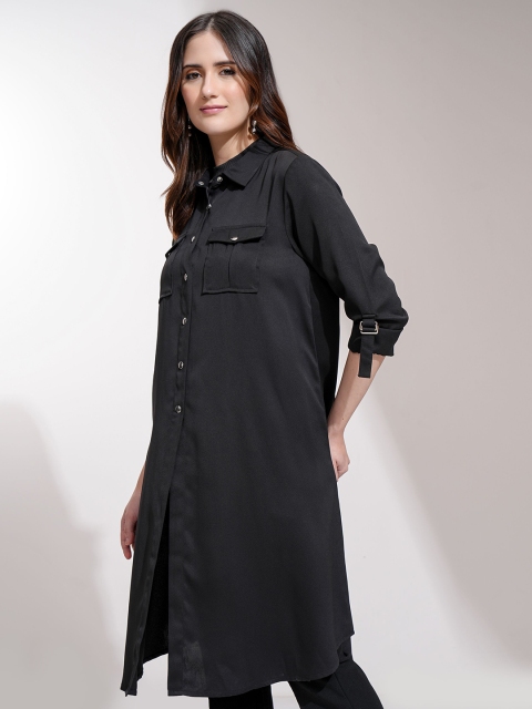 ESPYR By Tokyo Talkies Button-Down Longline Shrug - Image 4