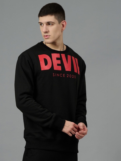 GO DEVIL Men Printed Oversized Sweatshirt - Image 3