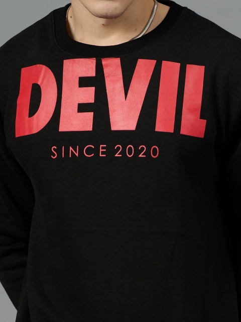 GO DEVIL Men Printed Oversized Sweatshirt - Image 2