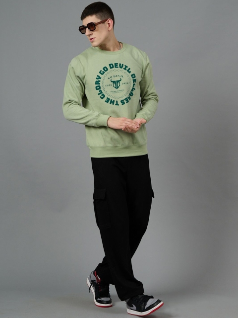 GO DEVIL Men Printed Pullover Sweatshirt - Image 6