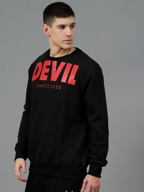 GO DEVIL Men Printed Oversized Sweatshirt - Image 4