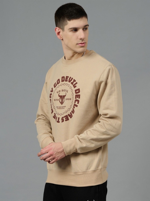 GO DEVIL Men Brand Logo Printed Woolen Winter Sweatshirt - Image 4