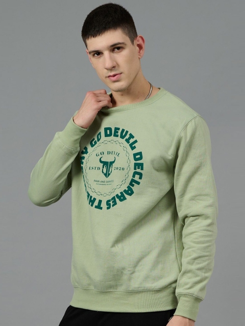 GO DEVIL Men Printed Pullover Sweatshirt - Image 4