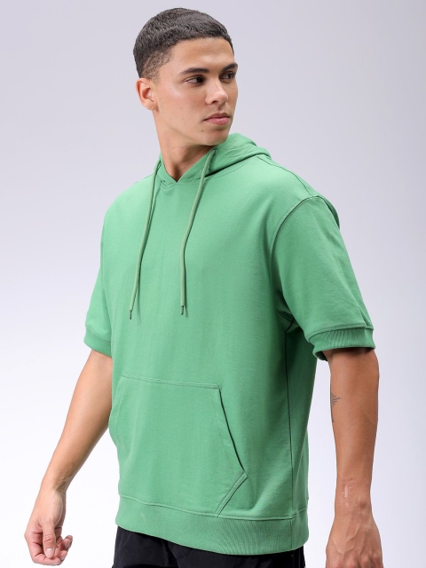 The Indian Garage Co Men Solid Hooded Sweatshirt - Image 5