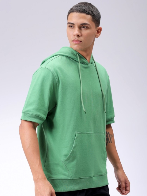 The Indian Garage Co Men Solid Hooded Sweatshirt - Image 4