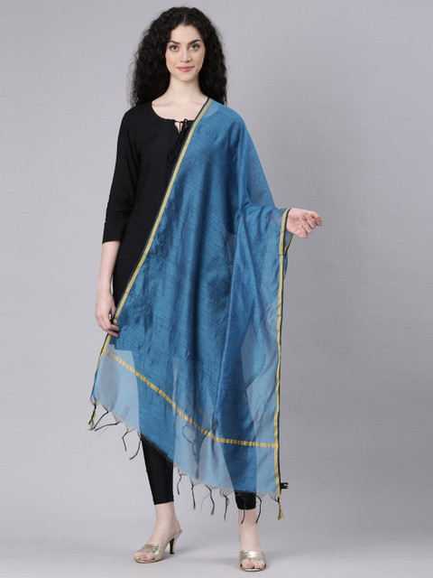 Souchii Zari Tasselled Border Dupatta