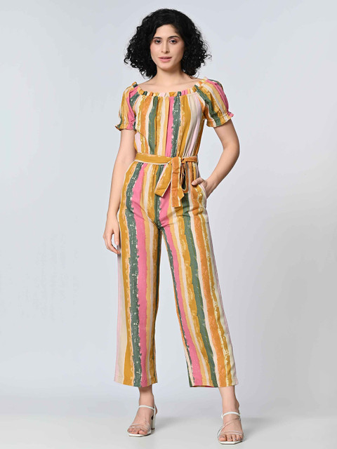 ALL WAYS YOU Women Striped Basic Jumpsuit
