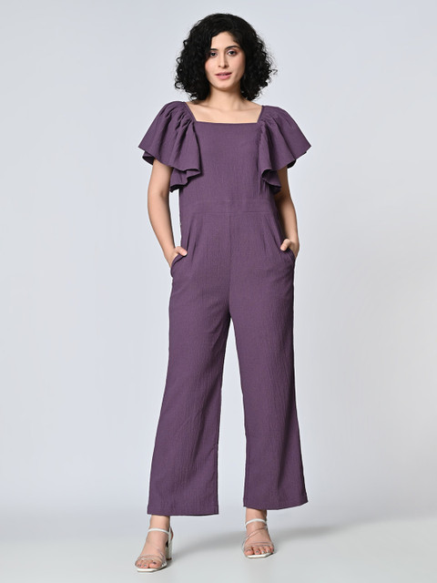 BAESD Women Square Neck Basic Jumpsuit