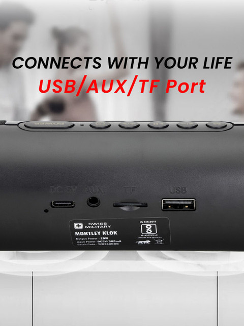 SWISS MILITARY KLOK 20 W Portable Wireless Bluetooth Speaker - Image 4