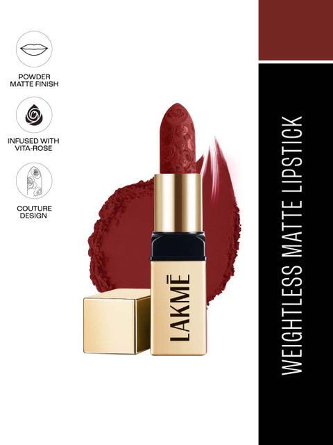 Lakme Rouge Bloom Long Lasting Powder Matte Bullet Lipstick 4g - Brick Bloom 210