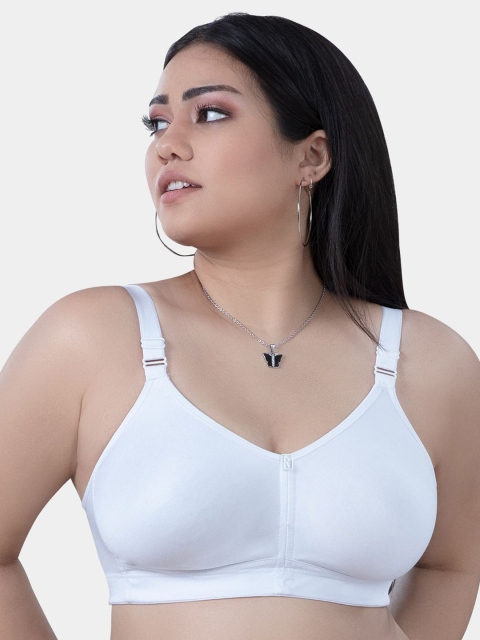 Trylo Riza T-FIT Non-Padded Non-Wired Full Coverage Seamless Hosiery Cotton Fabric Bra