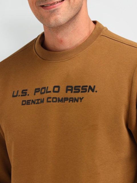 U.S. Polo Assn. Denim Co. Men Brand Logo Printed Cotton Sweatshirt - Image 2