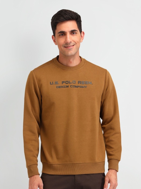 U.S. Polo Assn. Denim Co. Men Brand Logo Printed Cotton Sweatshirt - Image 6