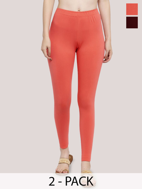 Trend Level Women Pack Of 2 Ankle Length Leggings
