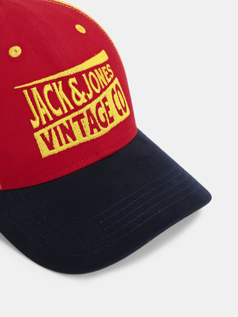 Jack & Jones Men Colourblocked Cotton Baseball Cap - Image 4